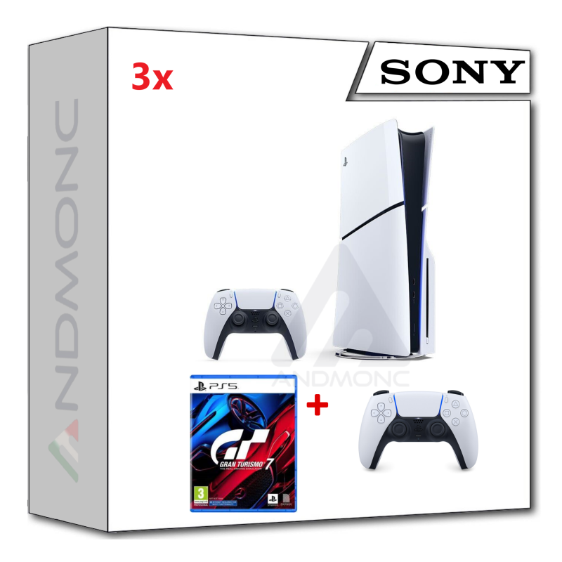 PS5 Console 1TB Standard Slim White + PS5 GRAN TURISMO 7 STANDARD ED. + dualsense