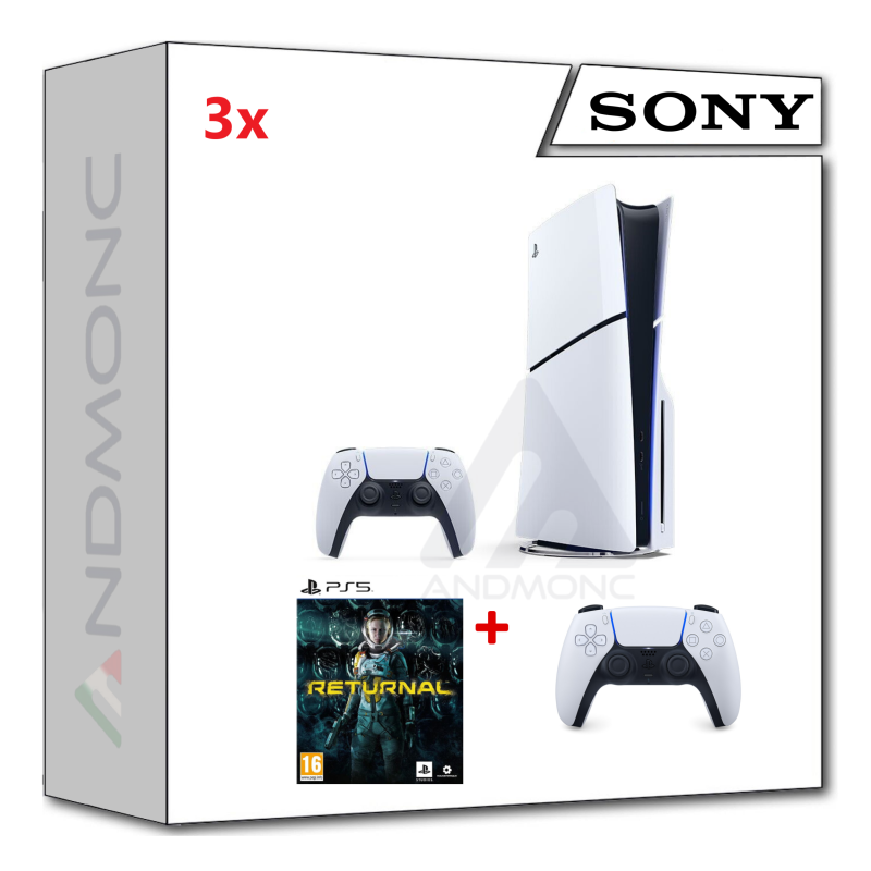 PS5 Console 1TB Standard Slim White + PS5 RETURNAL + dualsense