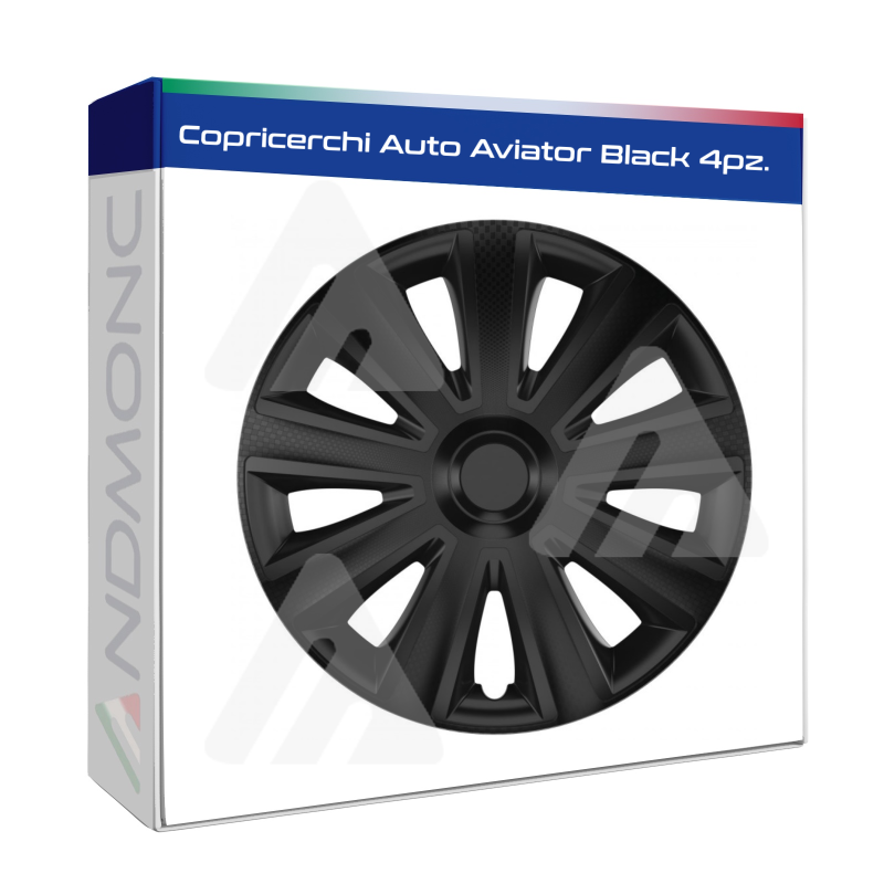 Copricerchi Auto Aviator Black 4pz.