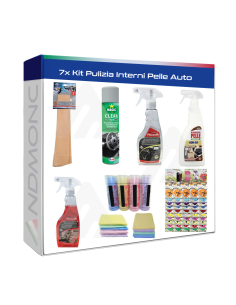 Kit Pulizia Interni Pelle Auto 7pz.