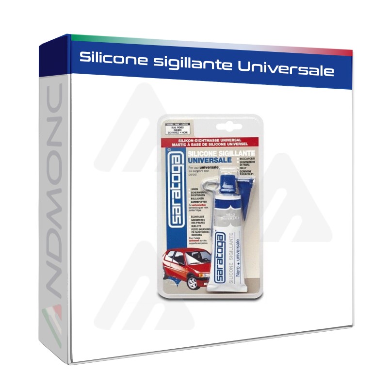 Silicone sigillante Nero acetico Universale vetro acciaio legno Saratoga 60 ML