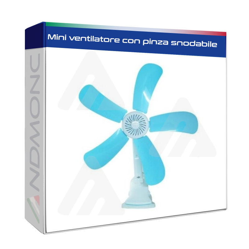 Mini ventilatore con pinza snodabile