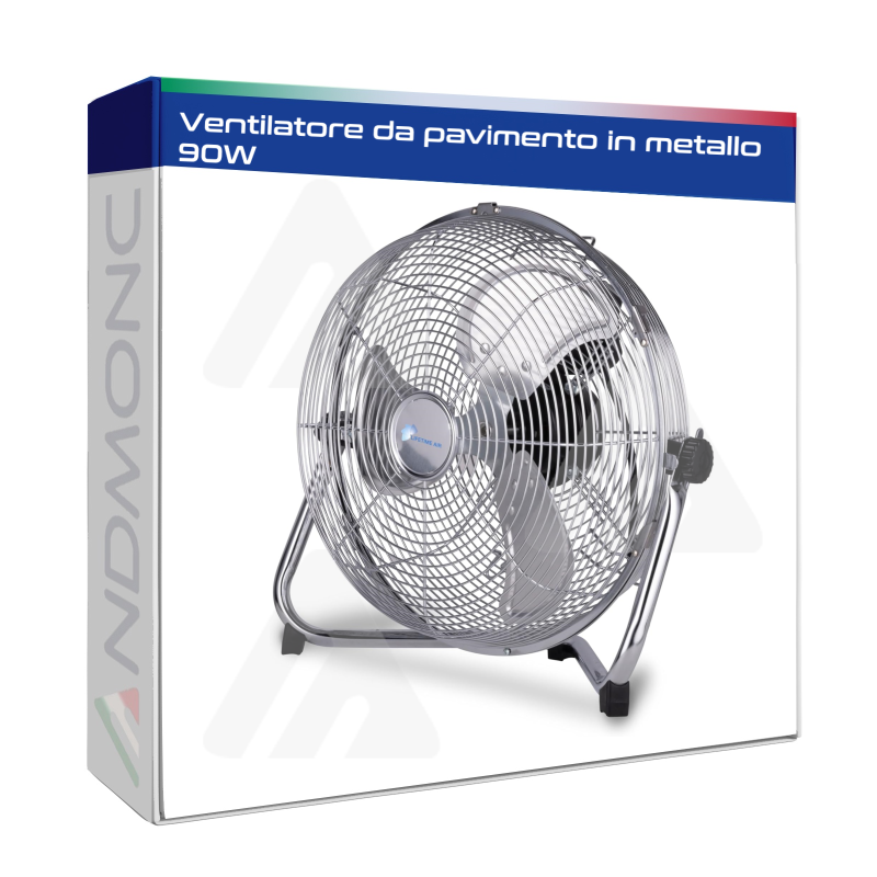 Ventilatore da pavimento in metallo 90W