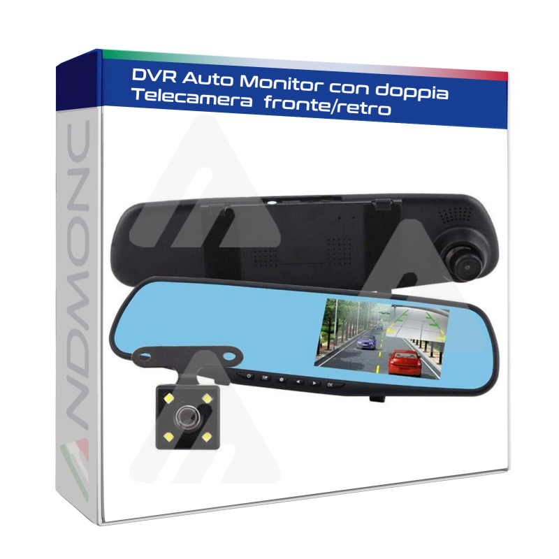 DVR Auto 1080P Monitor specchietto videocamera fronte e retro