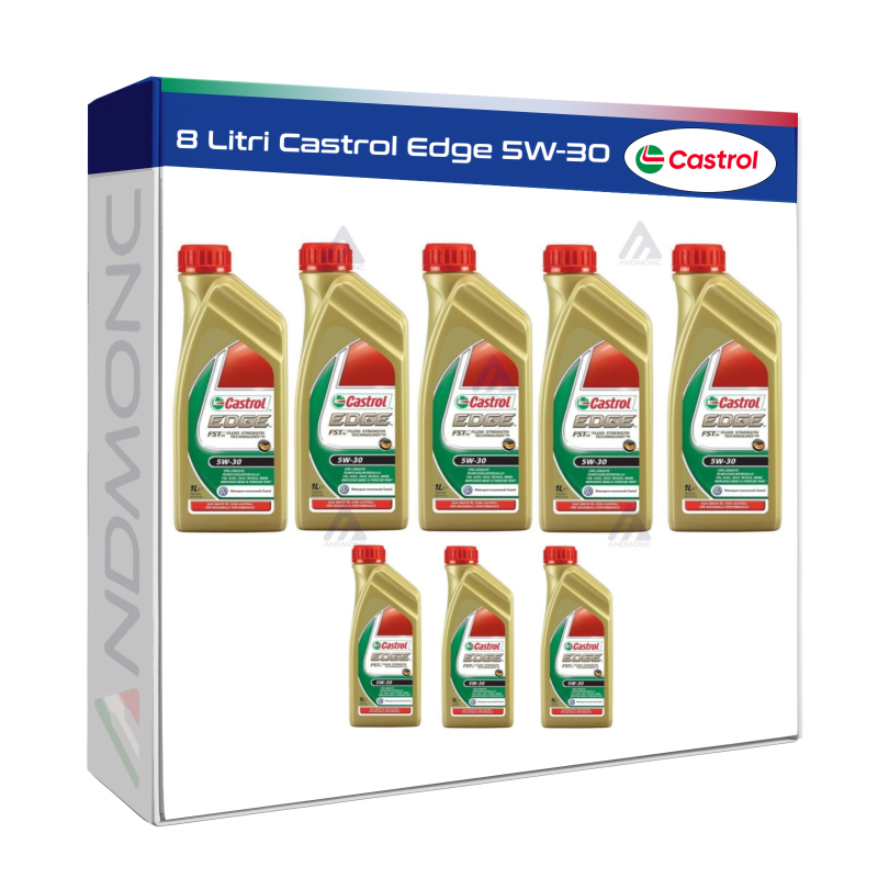 8 Litri Castrol Edge 5W-30 Formula completamente sintetica