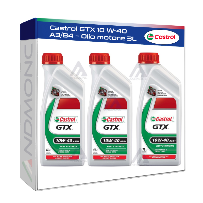 Castrol GTX 10 W-40 A3/B4 – Olio motore 3L