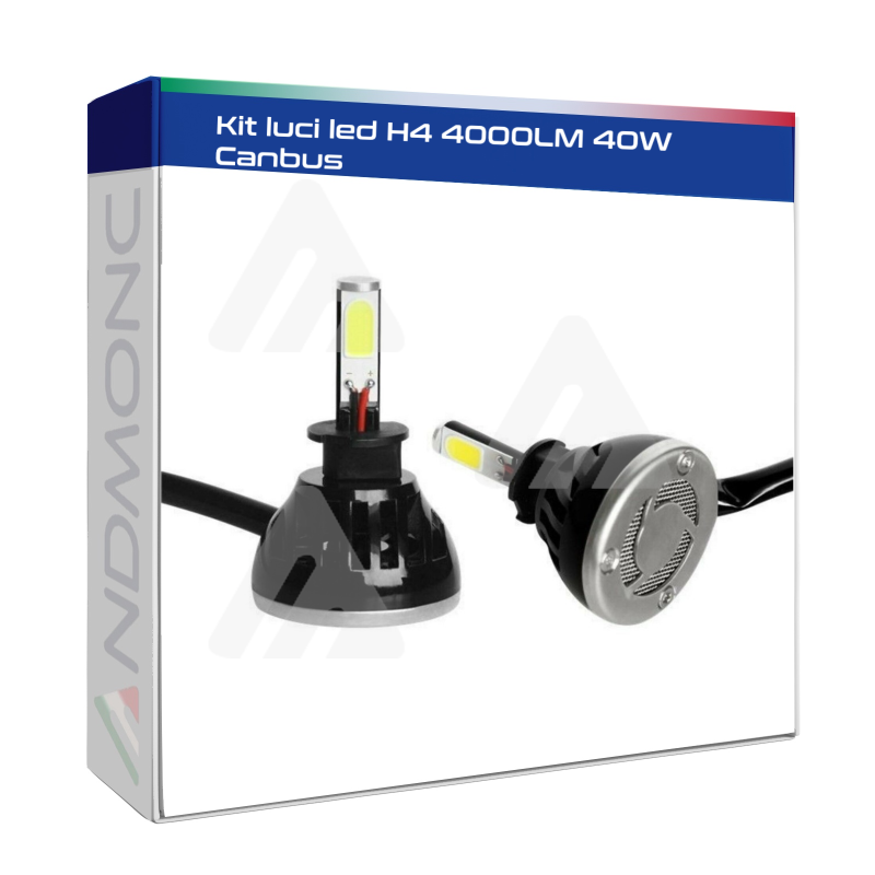 Kit luci led H4 4000LM 40W Canbus