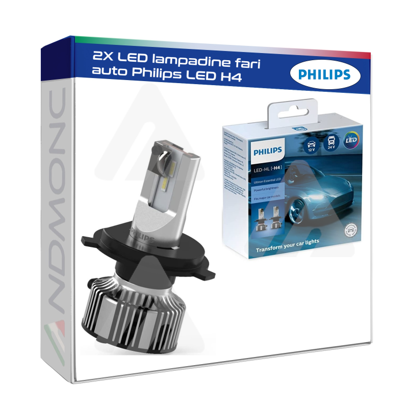 2X LED lampadine fari auto Philips  LED H4