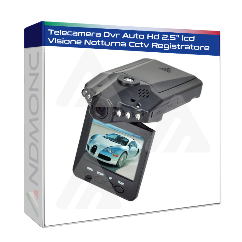 Telecamera Dvr Auto Hd 2.5" lcd Visione Notturna Cctv Registratore