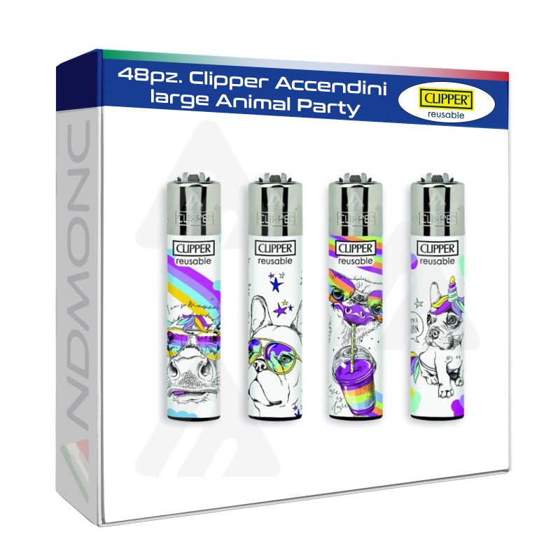 48pz. Clipper Accendini Pietrina large Animal Party