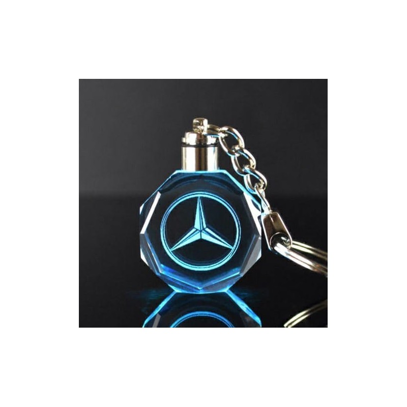 Mercedes-Benz Portachiavi Stella Logo Nero Fluorescente
