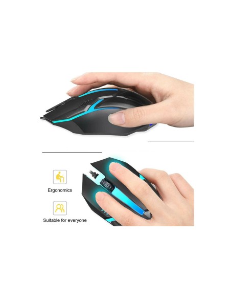 Kit completo gaming tastiera mouse cuffie tappetino 4 in 1 rgb